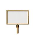 Montour Line Stanchion Post Top Sign Frame 14 x 22 in. V Satin Brass, ENTER ENTRADA HDSF-1422-V-SB-ENTERDBL